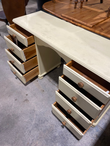 Yellow Painted Pine Desk