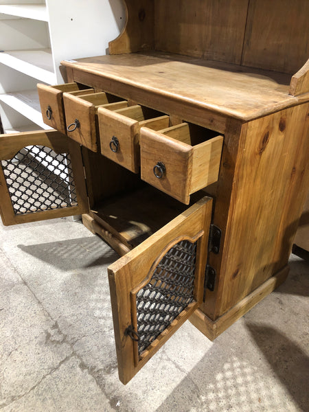 Pine Dresser with Braided Metal Detailing