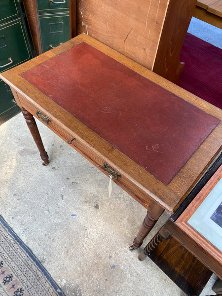 Antique Desk with Red Leather Top GHC