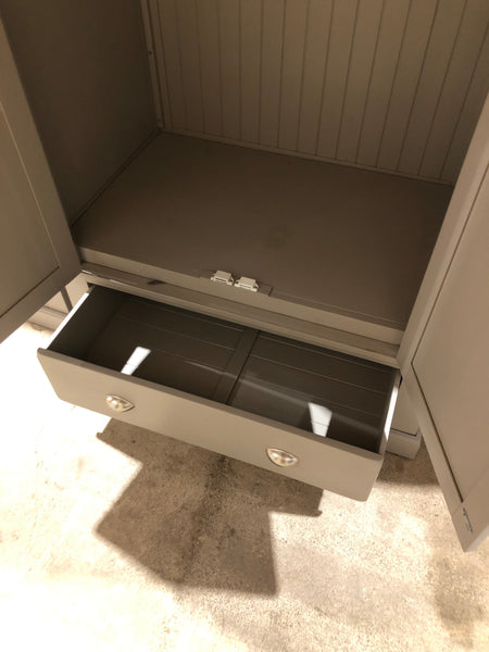 Cotswold Style Oak Grey Double Wardrobe
