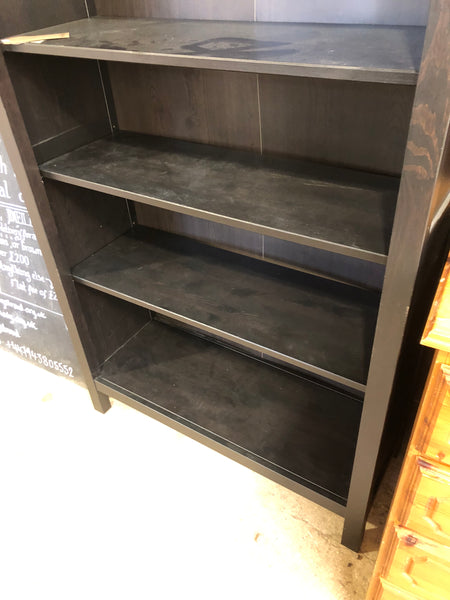 Tall Dark Veneer Bookcase