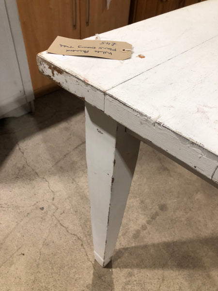 White Painted Plank Dining Table