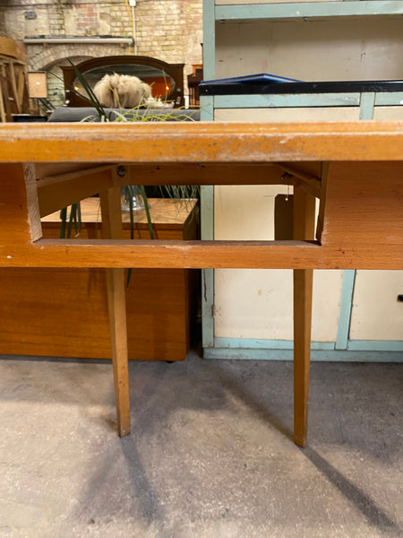 Blue Formica Drop Leaf Table