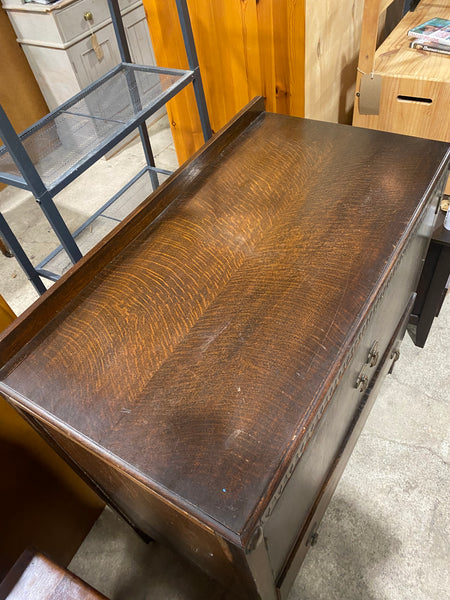 Art Deco Vintage Oak Linen Cabinet