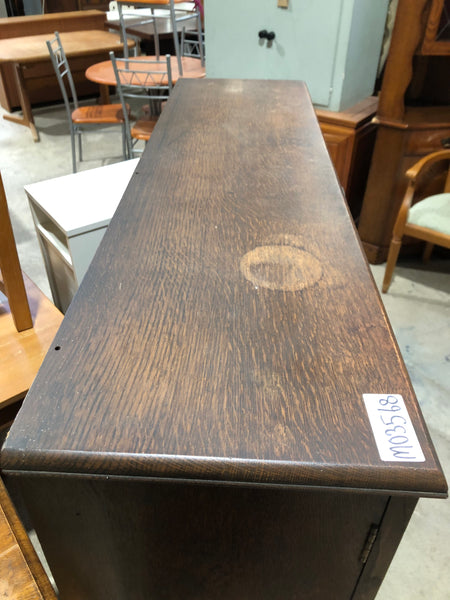 Vintage Oak Library Bookcase