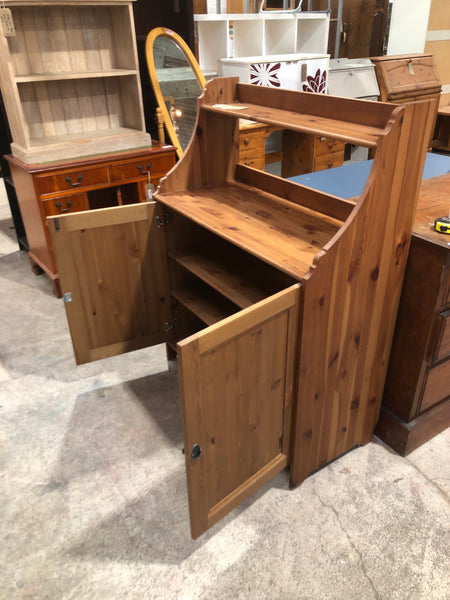 Pine IKEA Cupboard with Shelf Above