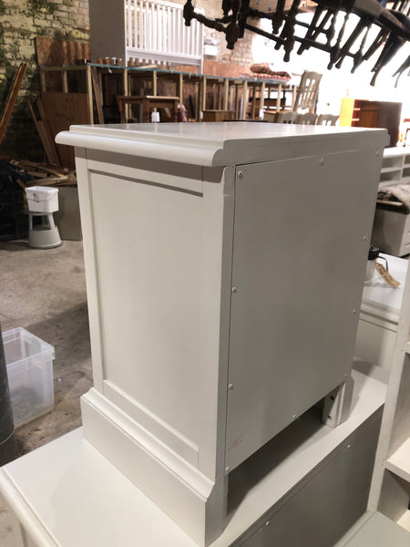French Style White Bedside Table
