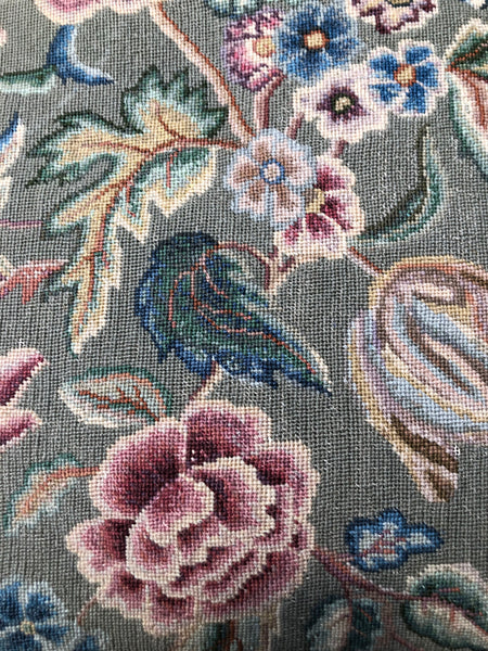 GHC - Antique Floral Tapestry Duet Piano Stool