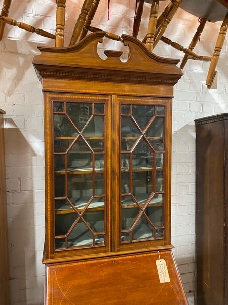 Mahogany Bureau and Display Cabinet