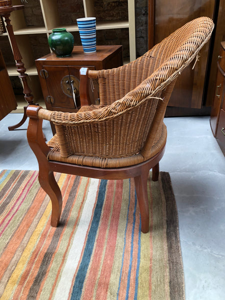 Vintage Wicker Armchair