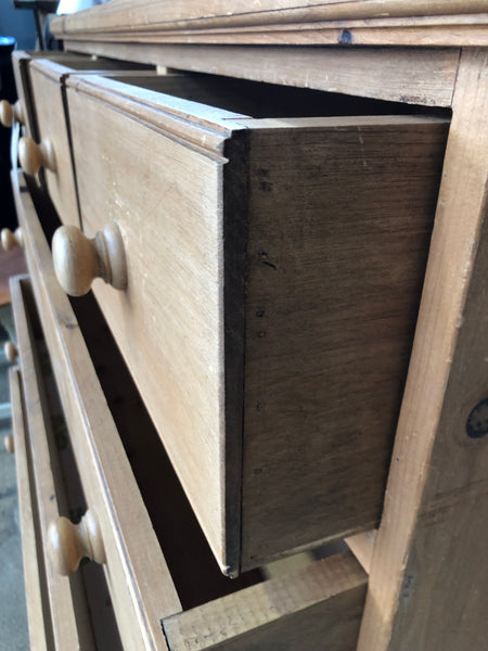 Solid Rustic Pine Large Chest of Drawers