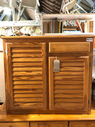 Pine Cupboard with Slatted Front
