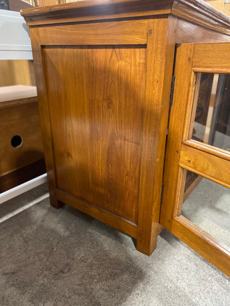Pine Glazed Fronted Cupboard