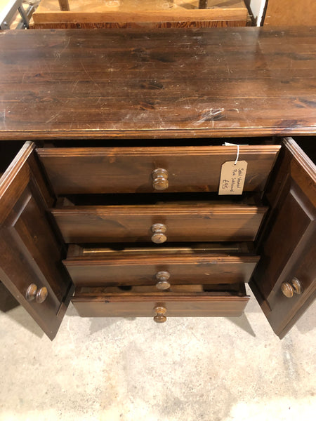 Large Stained Pine Sideboard