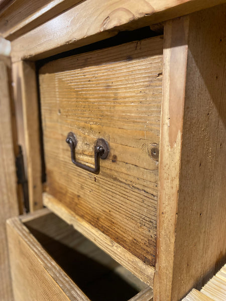 Large Rustic Pine Linen Cupboard Wardrobe