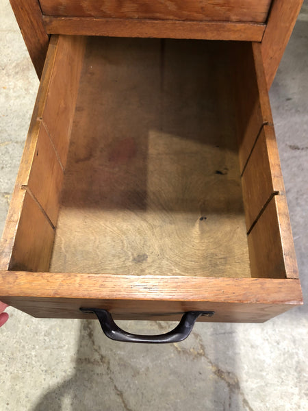 Vintage Oak Pedestal Teachers Desk