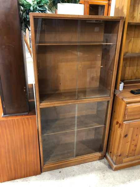 GHC - Mid-Century Teak Glass Fronted Bookcase