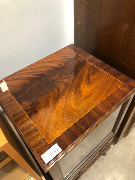 Vintage Mahogany Veneer Display Cupboard