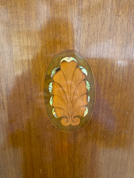 Large Mahogany Wardrobe with Mother of Pearl Detail