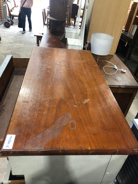Flamed Mahogany Tallboy finished in Blue