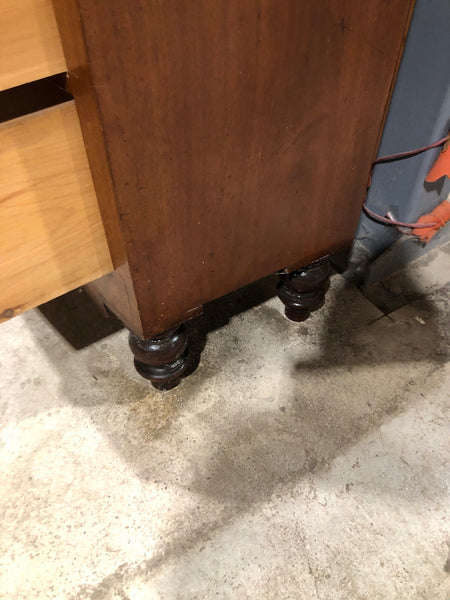 Walnut & Flamed Mahogany Tallboy