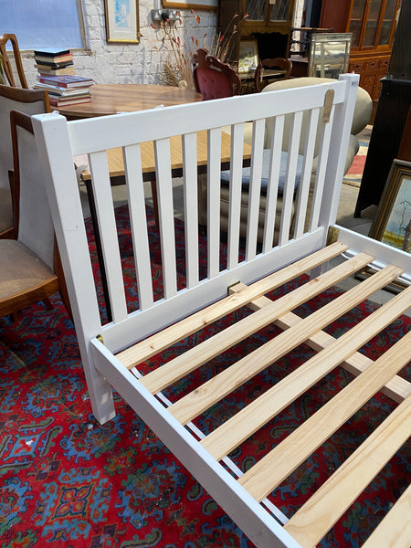 White Small Double Bedframe