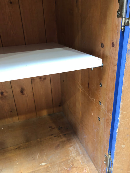 Pine Blue Painted Cupboard
