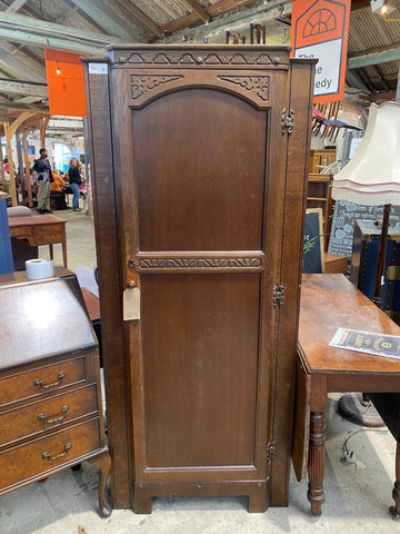 Carved Oak Hall Wardrobe