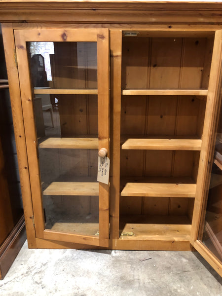 Pine Glass Wall Cabinet