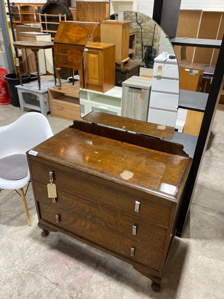 Art Deco Oak Dressing Chest