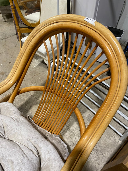 Cane Swivel Rocker Chair