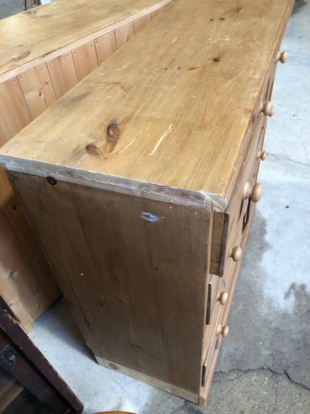 Solid Rustic Pine Large Chest of Drawers