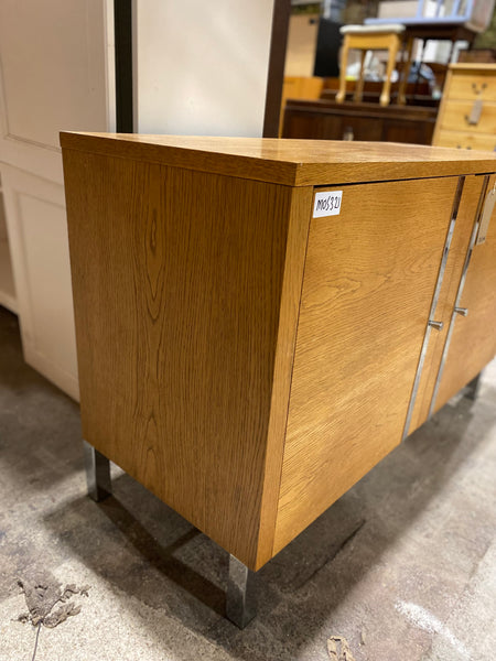 Contemporary Oak Veneer Compact Sideboard