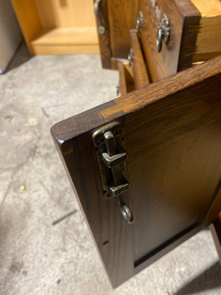 Wide Oak Carved Dresser