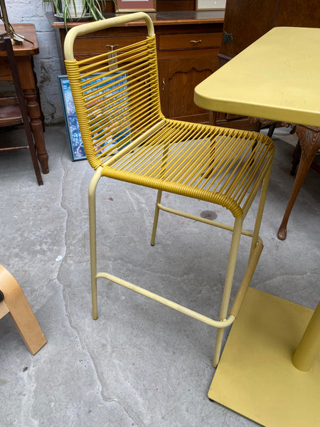 Yellow Metal Outdoor Bistro Set