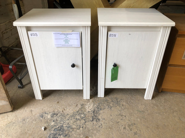 REF - Pair of White Bedside Tables