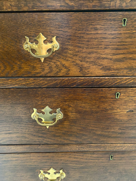 Antique Edwardian Oak Dressing Table Drawers