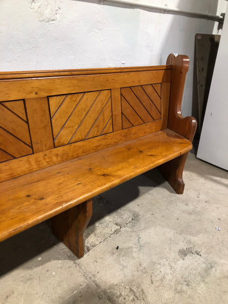 Large Pine Church Pew