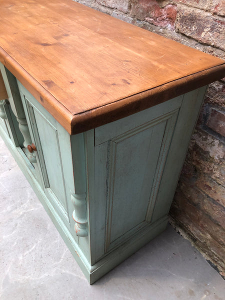 Painted Rustic Pine Sideboard