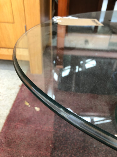 Oval Tempered Glass Coffee Table