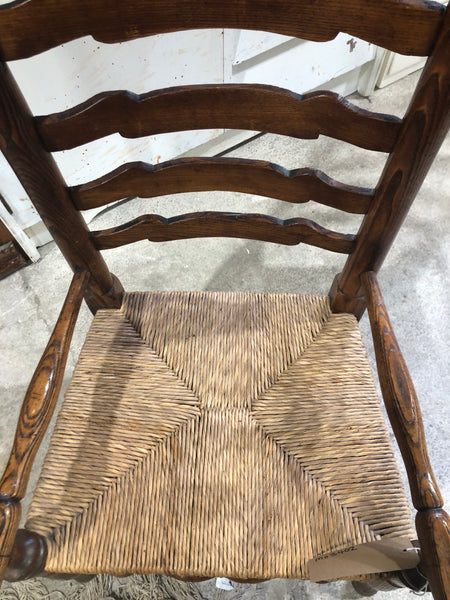 Ladder Back Wicker Chair