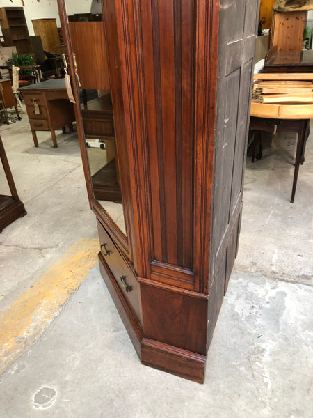 Antique Mahogany Corner Coat Cupboard