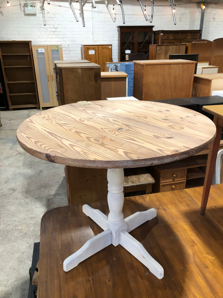 Small Round Pine Dining Table