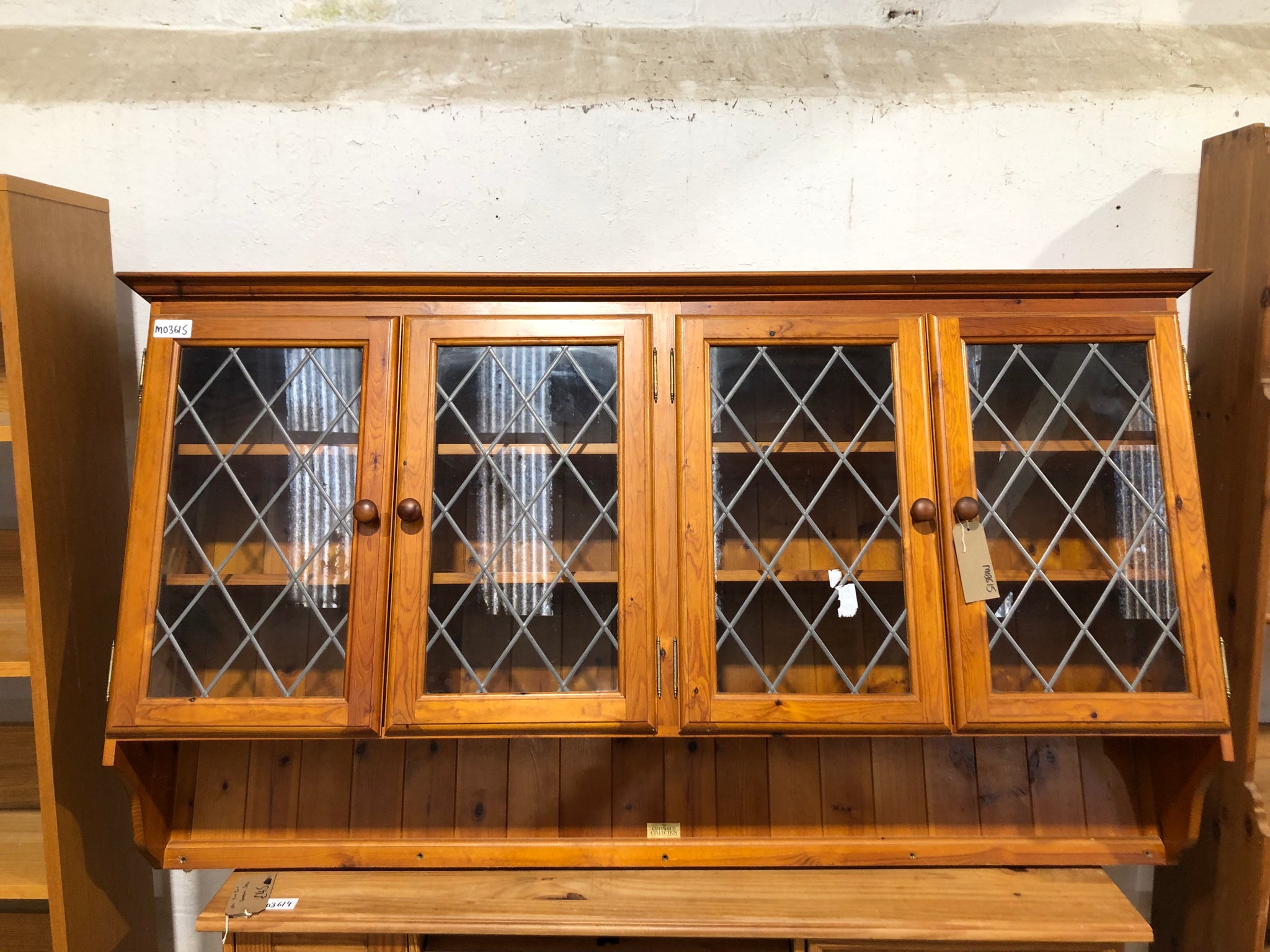 Pine Wall Display Cabinet