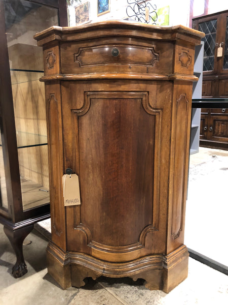 Antique Walnut Low Corner Cupboard
