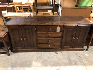 Large Stained Pine Sideboard