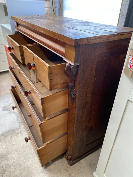 Victorian Oak & Mahogany Chest of Drawers
