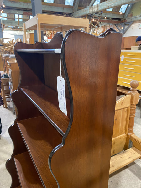 Mahogany Waterfall Bookcase with Drawers