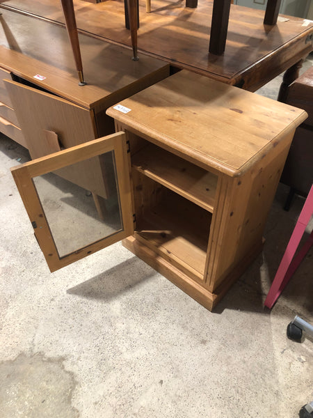 Rustic Pine Glass Cabinet