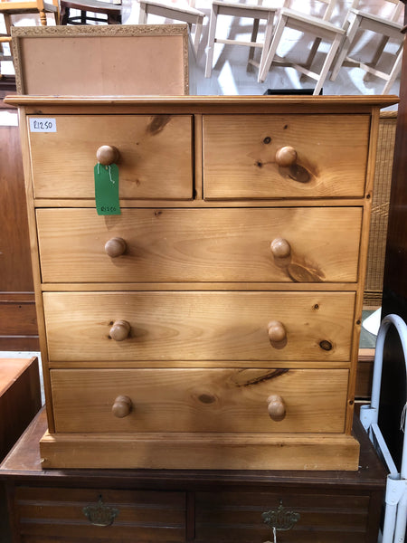 REF - Pine Tallboy Chest of Drawers